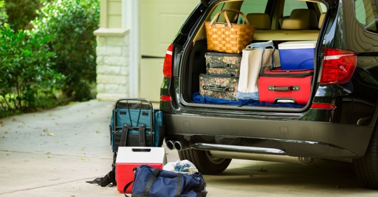 family packing for vacation